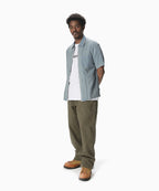 THISISNEVERTHAT THISISNEVERTHAT Damaged Denim Zip Shirt Washed Blue