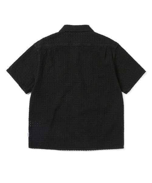 THISISNEVERTHAT THISISNEVERTHAT Damaged Denim Zip S/S Shirt Black