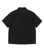 THISISNEVERTHAT THISISNEVERTHAT Damaged Denim Zip S/S Shirt Black