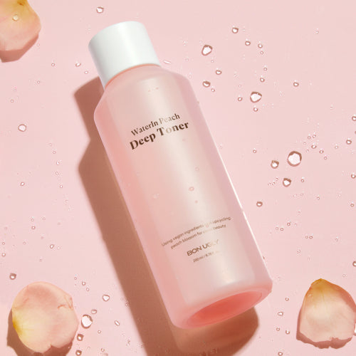 BON UGLY Water in Peach Deep Toner 200ml + 7 firming kelp types (1.5ml x 3) provided