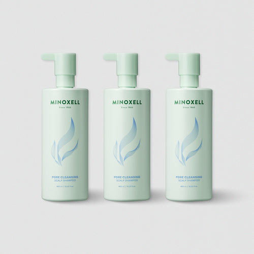 MINOXELL Pore ​​Cleansing Scalp Hair Loss Shampoo 480ml 3pcs