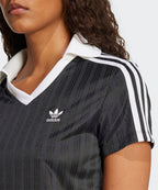 ADIDAS ADIDAS Football jacquard V-neck cropped polo shirt - Size