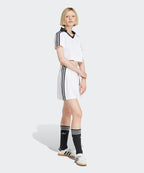 ADIDAS ADIDAS Football jacquard V-neck cropped polo shirt - White