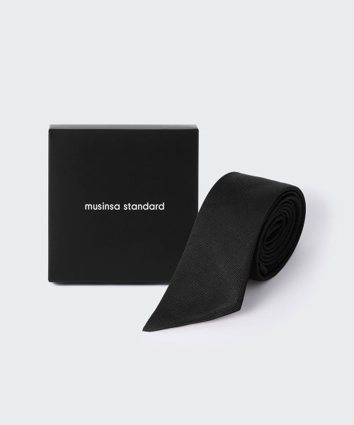 MUSINSA STANDARD WOMAN MUSINSA STANDARD WOMAN Women's Silk Slash Cut Tie [Black]