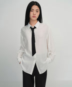 MUSINSA STANDARD WOMAN MUSINSA STANDARD WOMAN Women's Silk Slash Cut Tie [Black]