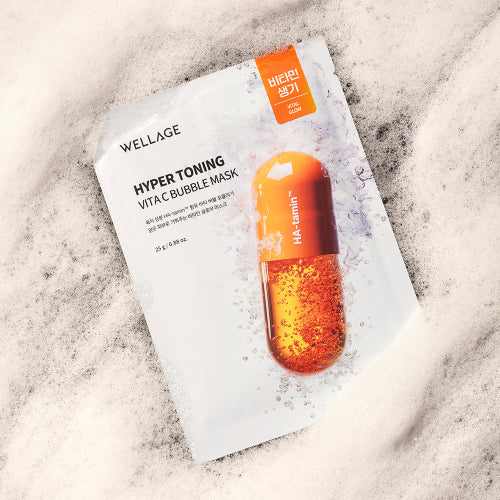 WELLAGE WELLAGE Hyper Toning Vita C Bubble Mask (5 sheets)