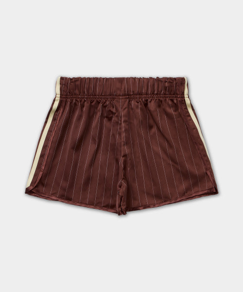 ADIDAS ADIDAS Pinstripe Satin Short Pants - Brown