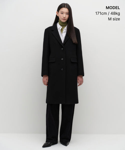 MUSINSA STANDARD WOMAN MUSINSA STANDARD WOMAN Cashmere Blend Chesterfield Coat (Size)