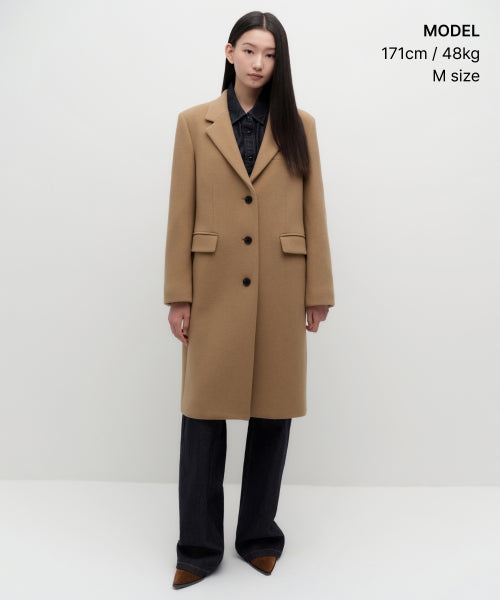 MUSINSA STANDARD WOMAN MUSINSA STANDARD WOMAN Cashmere Blend Chesterfield Coat (Size)