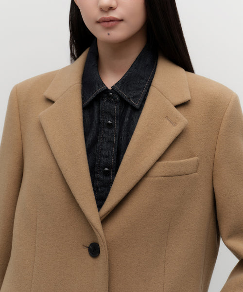 MUSINSA STANDARD WOMAN MUSINSA STANDARD WOMAN Cashmere Blend Chesterfield Coat (Size)