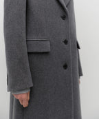 MUSINSA STANDARD WOMAN MUSINSA STANDARD WOMAN Cashmere Blend Chesterfield Coat [Medium Gray]