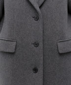 MUSINSA STANDARD WOMAN MUSINSA STANDARD WOMAN Cashmere Blend Chesterfield Coat [Medium Gray]
