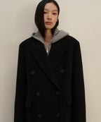 MUSINSA STANDARD WOMAN MUSINSA STANDARD WOMAN Coat Women's Wool Blend Over Shoulder Double Half Coat