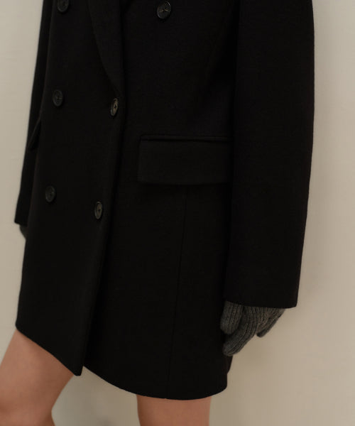 MUSINSA STANDARD WOMAN MUSINSA STANDARD WOMAN Coat Women's Wool Blend Over Shoulder Double Half Coat