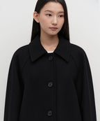 MUSINSA STANDARD WOMAN MUSINSA STANDARD WOMAN Coat Half Balmacan [Black]