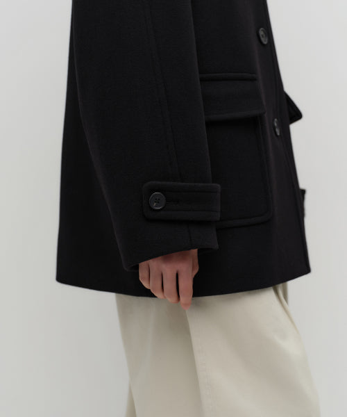 MUSINSA STANDARD WOMAN MUSINSA STANDARD WOMAN Coat Half Balmacan [Black]