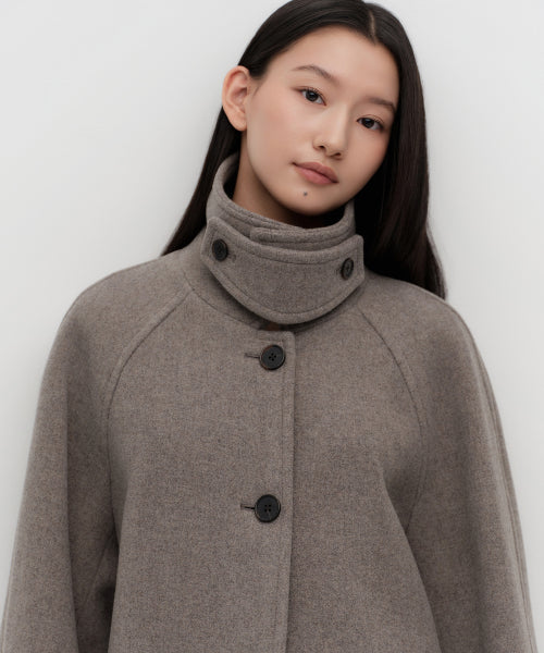 MUSINSA STANDARD WOMAN MUSINSA STANDARD WOMAN Coat Half Balmacan [Taupe]