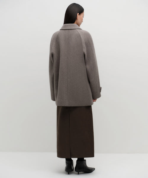 MUSINSA STANDARD WOMAN MUSINSA STANDARD WOMAN Coat Half Balmacan [Taupe]