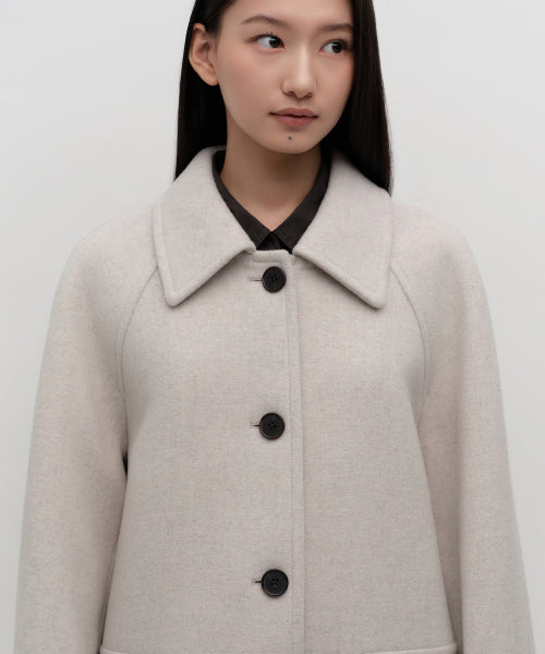 MUSINSA STANDARD WOMAN MUSINSA STANDARD WOMAN Coat Half Balmacan [Oatmeal]