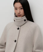 MUSINSA STANDARD WOMAN MUSINSA STANDARD WOMAN Coat Half Balmacan [Oatmeal]