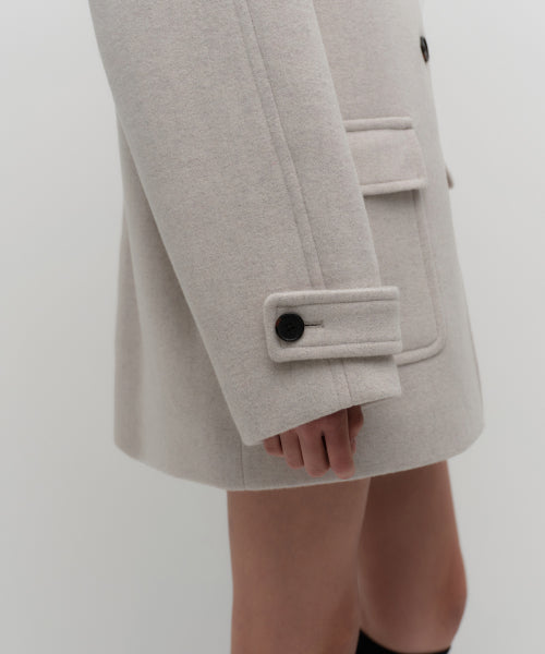MUSINSA STANDARD WOMAN MUSINSA STANDARD WOMAN Coat Half Balmacan [Oatmeal]