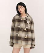 MUSINSA STANDARD WOMAN MUSINSA STANDARD WOMAN Coat Women's Alpaca Blend Check Short Duffel Coat