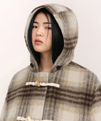 MUSINSA STANDARD WOMAN MUSINSA STANDARD WOMAN Coat Women's Alpaca Blend Check Short Duffel Coat
