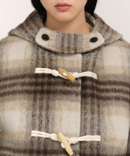 MUSINSA STANDARD WOMAN MUSINSA STANDARD WOMAN Coat Women's Alpaca Blend Check Short Duffel Coat