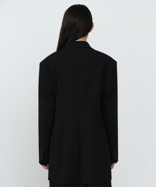 MUSINSA STANDARD WOMAN MUSINSA STANDARD WOMAN Women's Double Breasted Long Blazer [Black]