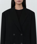 MUSINSA STANDARD WOMAN MUSINSA STANDARD WOMAN Women's Double Breasted Long Blazer [Black]