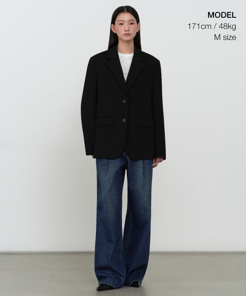 MUSINSA STANDARD WOMAN MUSINSA STANDARD WOMAN Women's Boxy Blazer Black