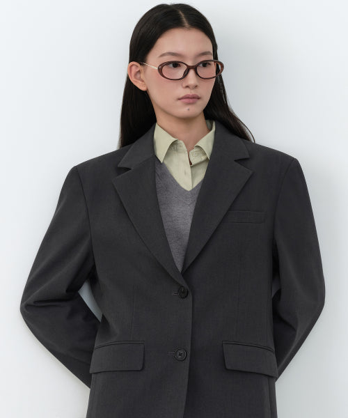 MUSINSA STANDARD WOMAN MUSINSA STANDARD WOMAN Boxy Blazer Gray