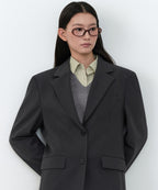 MUSINSA STANDARD WOMAN MUSINSA STANDARD WOMAN Boxy Blazer Gray