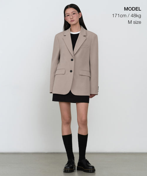 MUSINSA STANDARD WOMAN MUSINSA STANDARD WOMAN Women's Boxy Blazer Light Beige
