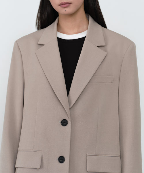 MUSINSA STANDARD WOMAN MUSINSA STANDARD WOMAN Women's Boxy Blazer Light Beige