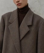 MUSINSA STANDARD WOMAN MUSINSA STANDARD WOMAN Women's Coat Over Shoulder Maxi [Taupe]