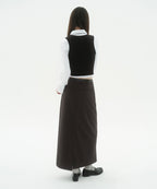 MUSINSA STANDARD WOMAN MUSINSA STANDARD WOMAN Maxi Skirt Dark Brown