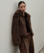 MUSINSA STANDARD WOMAN MUSINSA STANDARD WOMAN Women's Fake Fur Zip-up Jacket [Brown]
