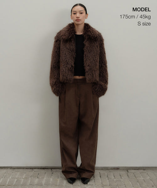 MUSINSA STANDARD WOMAN MUSINSA STANDARD WOMAN Women's Fake Fur Zip-up Jacket [Brown]