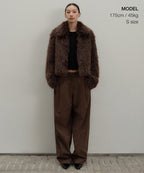 MUSINSA STANDARD WOMAN MUSINSA STANDARD WOMAN Women's Fake Fur Zip-up Jacket [Brown]