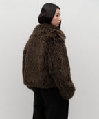 MUSINSA STANDARD WOMAN MUSINSA STANDARD WOMAN Women's Fake Fur Zip-up Jacket [Brown]