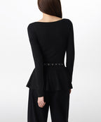 MUSINSA STANDARD WOMAN MUSINSA STANDARD WOMAN T-Shirt Slim Flare Long Sleeve [Black]