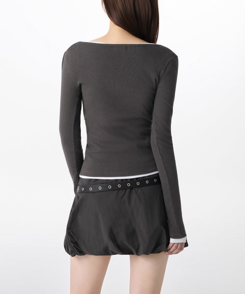 MUSINSA STANDARD WOMAN MUSINSA STANDARD WOMAN Women's T-Shirt Gunmetal