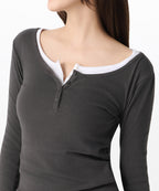 MUSINSA STANDARD WOMAN MUSINSA STANDARD WOMAN Women's T-Shirt Gunmetal