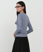 MUSINSA STANDARD WOMAN MUSINSA STANDARD WOMAN T-Shirt Slim Long Sleeve [Cloudy Blue]