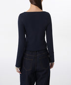 MUSINSA STANDARD WOMAN MUSINSA STANDARD WOMAN Cardigan Slim Scoop Neck [Navy]