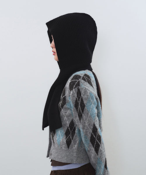 MUSINSA STANDARD WOMAN MUSINSA STANDARD WOMAN Women's Short Muffler Balaclava [Black]