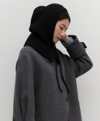 MUSINSA STANDARD WOMAN MUSINSA STANDARD WOMAN Women's String Button Knit Balaclava [Black]