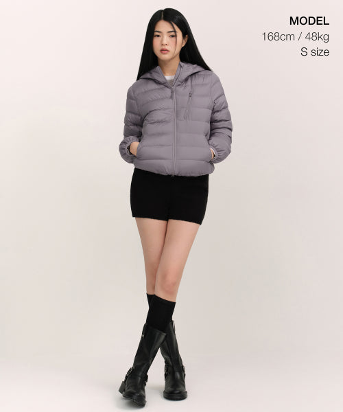 MUSINSA STANDARD WOMAN MUSINSA STANDARD WOMAN Padded Jacket Purple Gray
