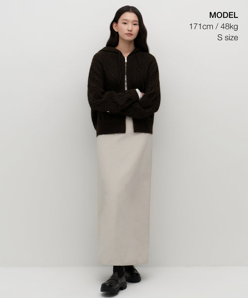 MUSINSA STANDARD WOMAN MUSINSA STANDARD WOMAN Women's Padded Maxi Skirt [Dusty Cream]